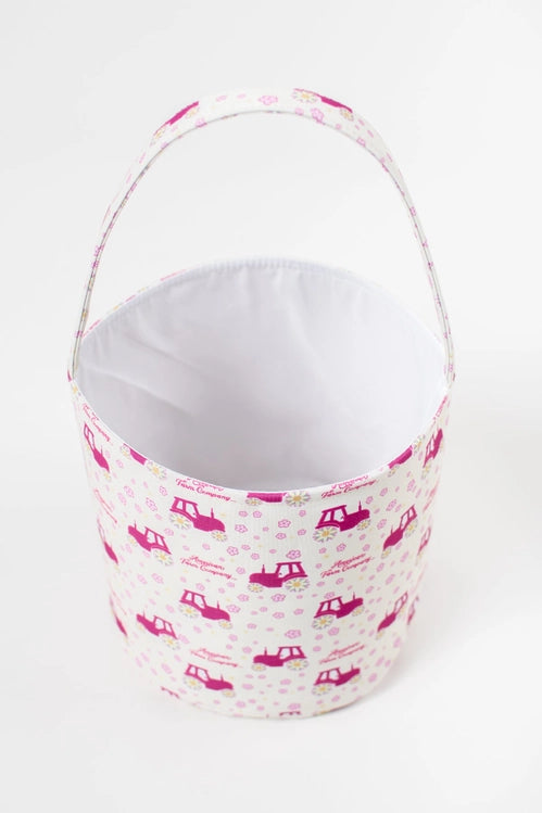 Floral Tractor Easter Basket