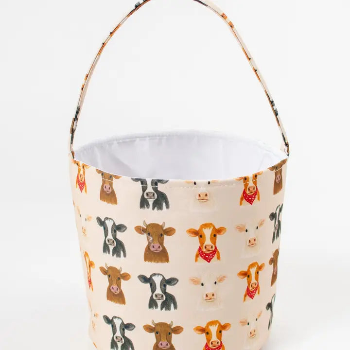 Water Color Cows Easter Basket