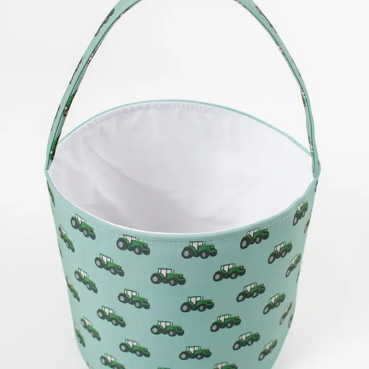 Green Tractor Easter Basket