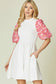 Black Floral Embroidery Dress