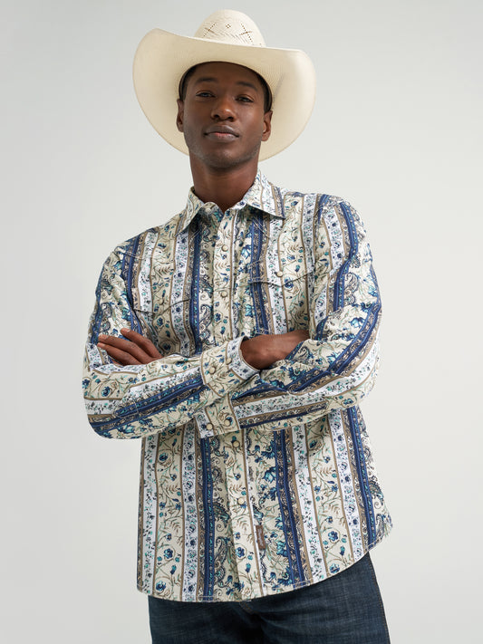 Wrangler Retro® Premium Long Sleeve Snap Shirt - Modern Fit
