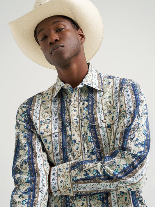 Wrangler Retro® Premium Long Sleeve Snap Shirt - Modern Fit