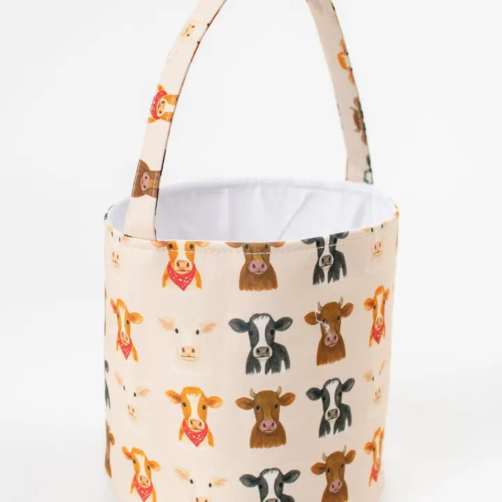 Water Color Cows Easter Basket