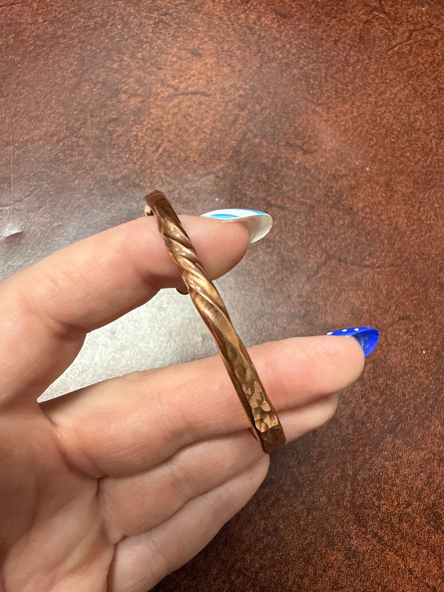 Iris copper cuff