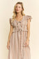 VINTAGE CHECK SMOCKED MIDI DRESS