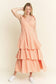 GINGHAM TIERED MIDI DRESS