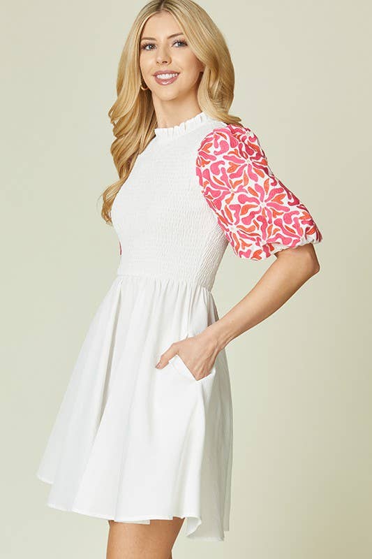 Black Floral Embroidery Dress