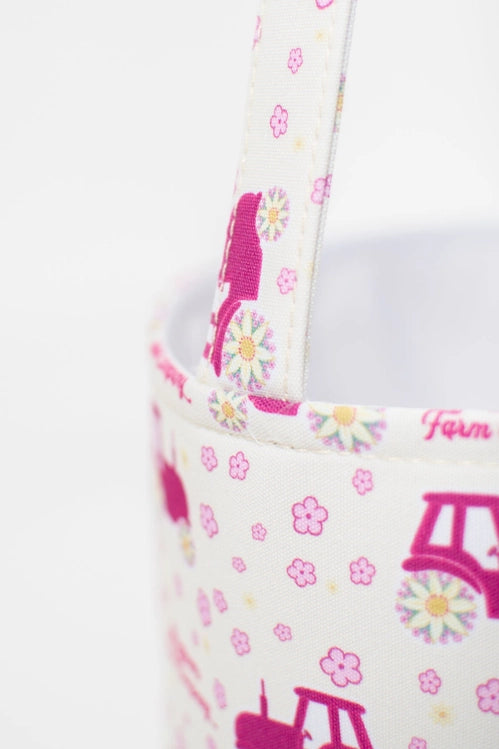 Floral Tractor Easter Basket