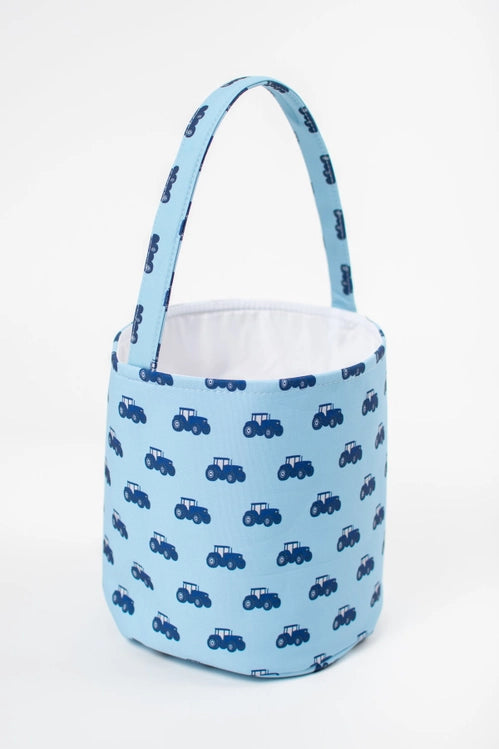 Blue Tractor Easter Basket