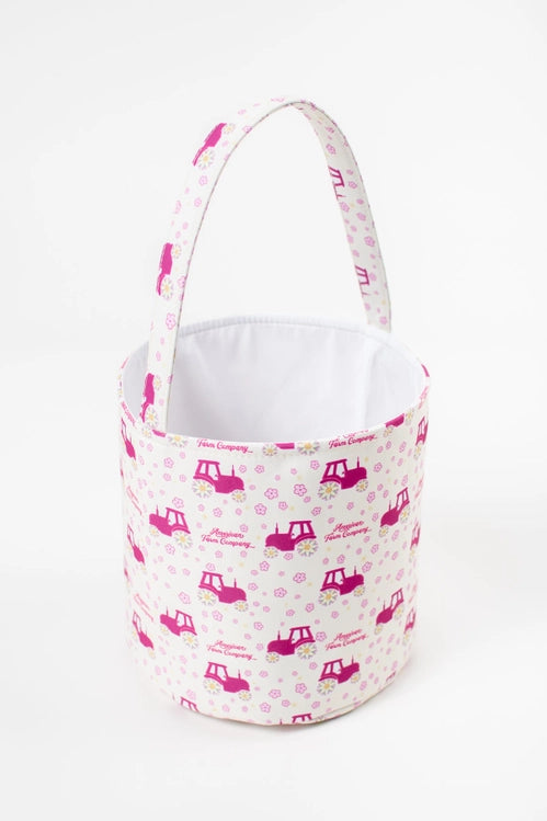 Floral Tractor Easter Basket