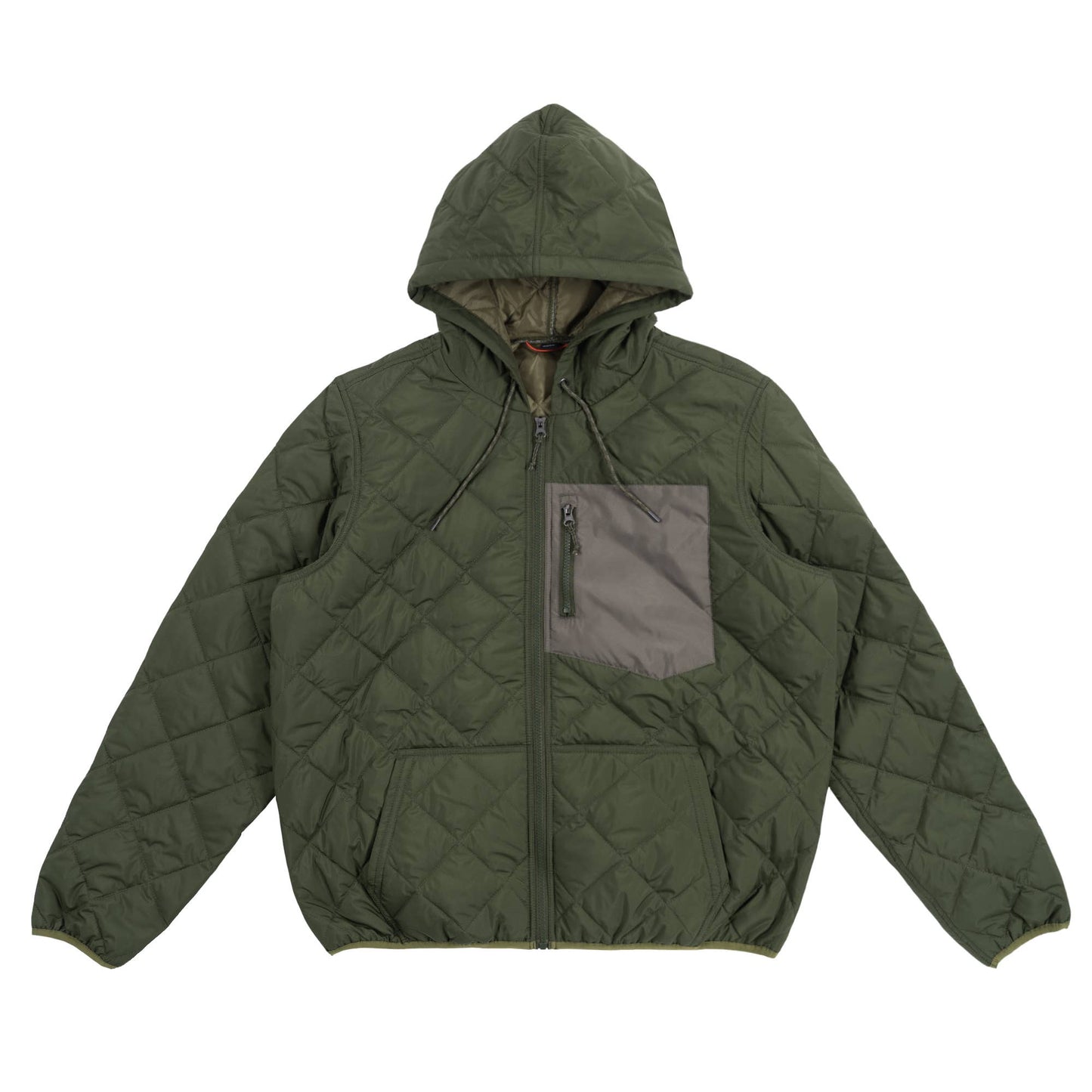 Mens Diamond Quilted Jacket With Hood
