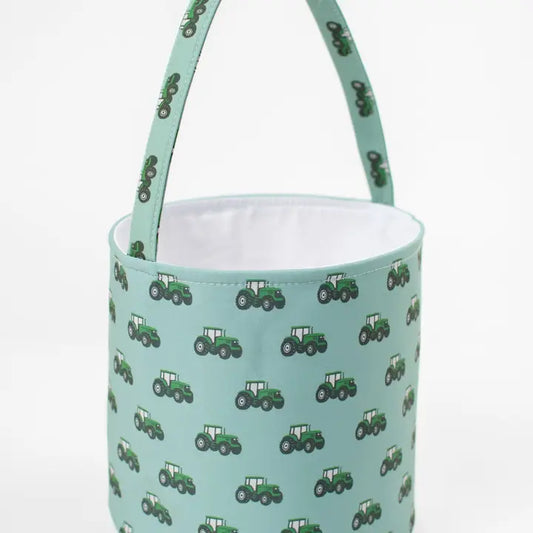 Green Tractor Easter Basket