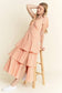 GINGHAM TIERED MIDI DRESS