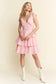 GINGHAM TIERED MINI DRESS